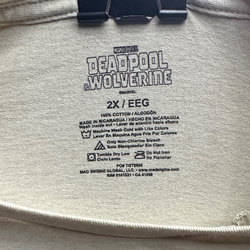 Marvel Deadpool & Wolverine Graphic Tee - Cream